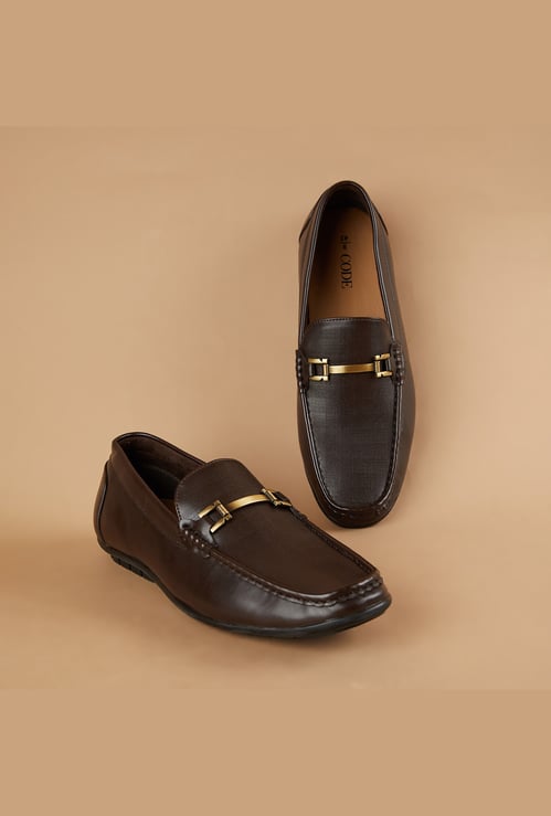 CODE Solid Horsebit Loafers