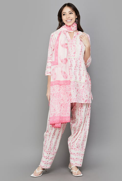LIBAS Floral Print Kurta Set