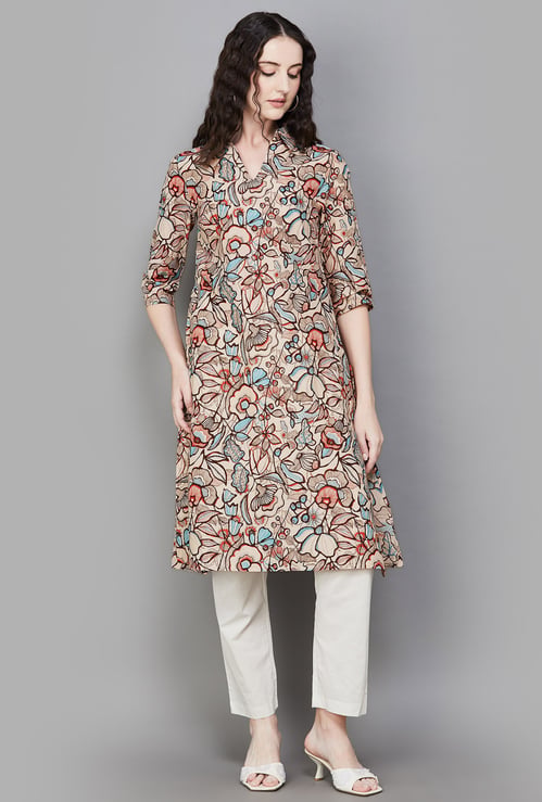 W Floral Print Straight Kurta