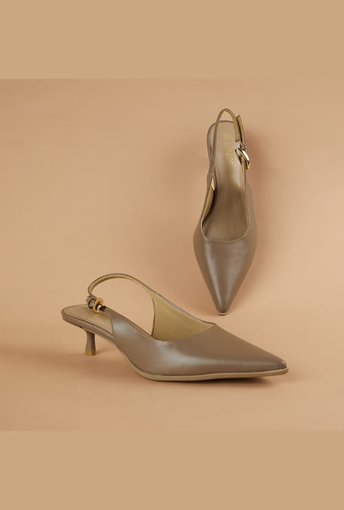GINGER Solid Kitten Heels