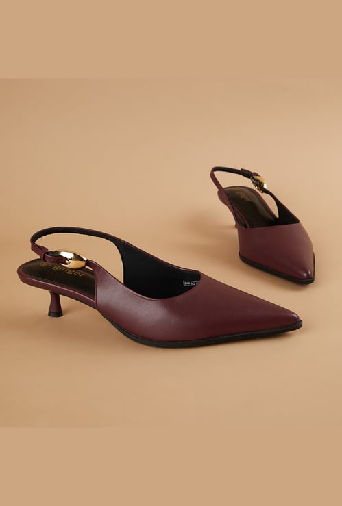 GINGER Solid Kitten Heels