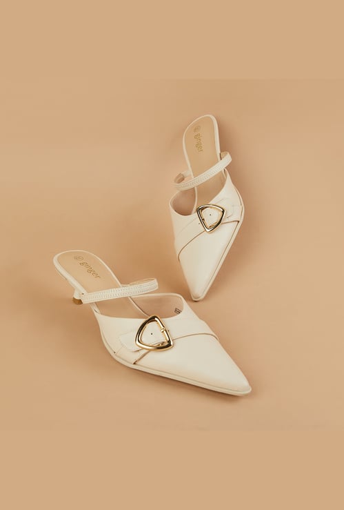 GINGER Embellished Kitten Heels