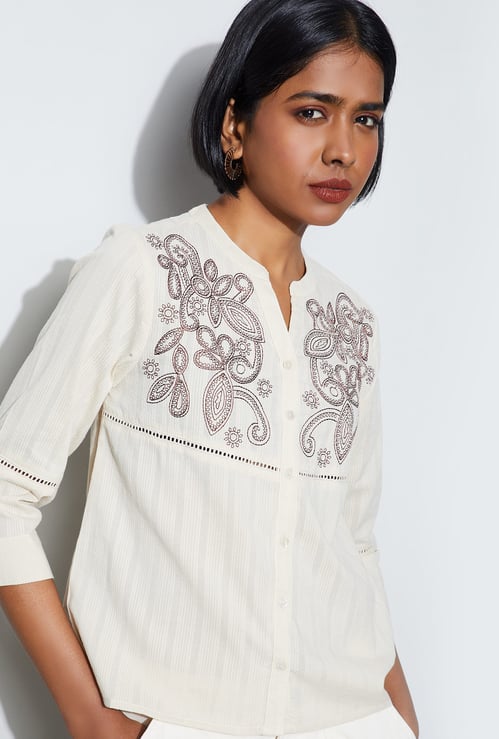 FAME FOREVER Embroidered Top