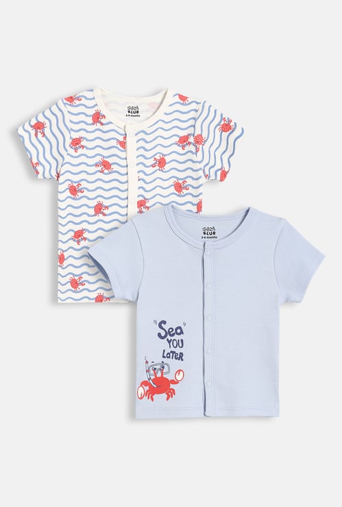 FS MINI KLUB Boys Printed T-shirt - Pack of 2