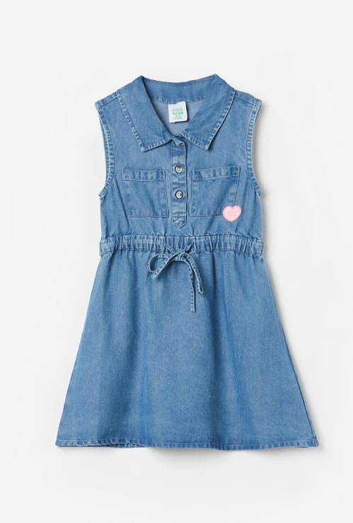FS MINI KLUB Girls Solid A-line Dress