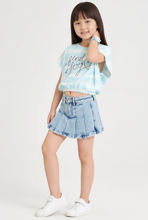 FAME FOREVER Girls Tie & Dye T-shirt