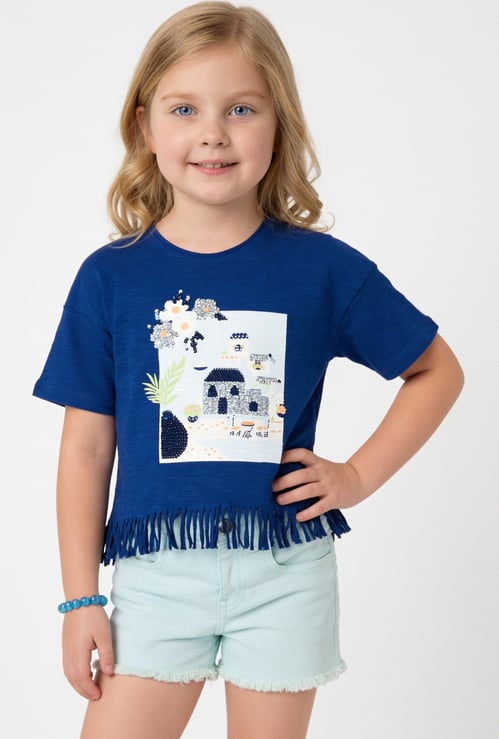 FAME FOREVER Girls Graphic Print T-shirt