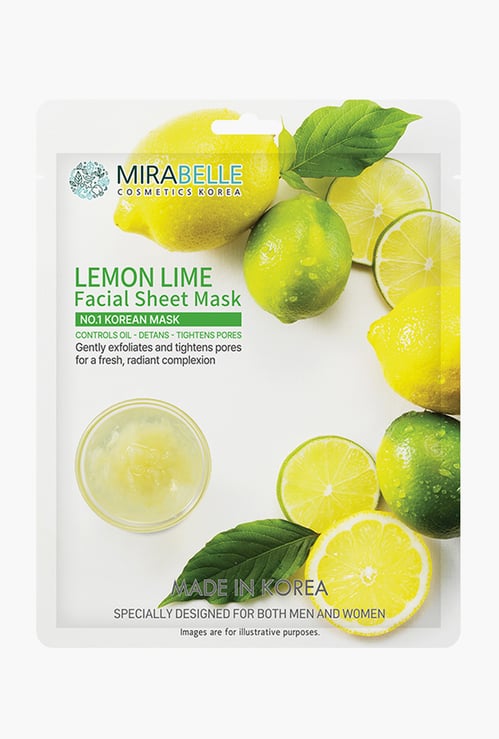 MIRABELLE Lemon Lime Facial Sheet Mask - 25ml