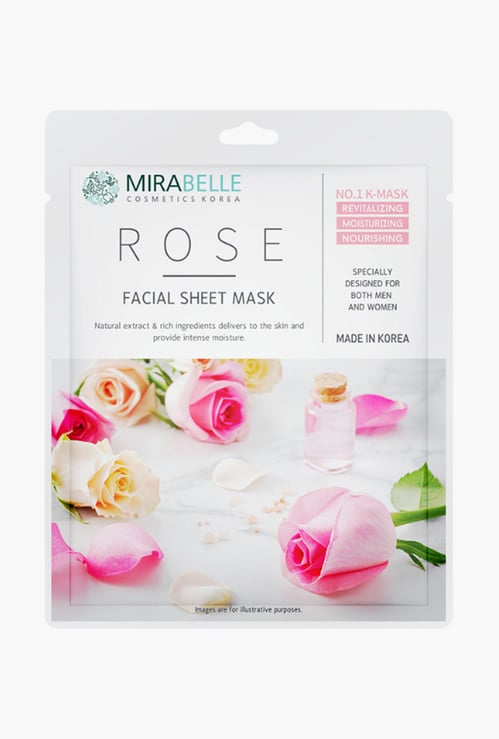 MIRABELLE Rose Facial Sheet Mask - Pack of 10