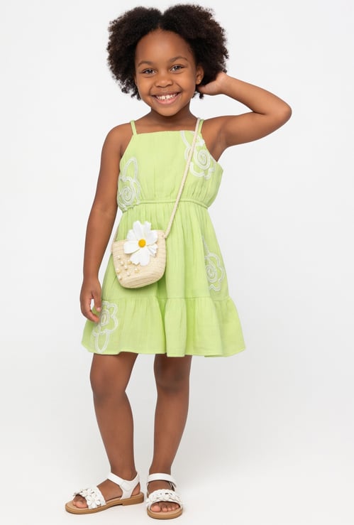 FAME FOREVER Girls Embroidered Dress