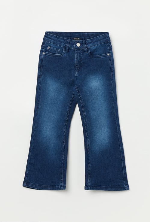 FAME FOREVER Girls Solid Straight Fit Jeans