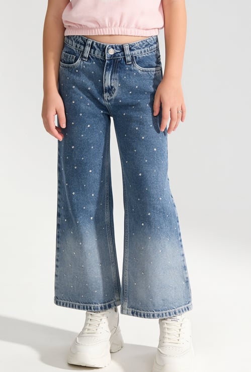 FAME FOREVER Girls Embellished Jeans