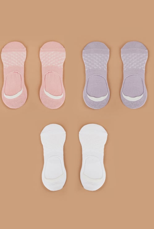 Ginger Self Design No Show Socks