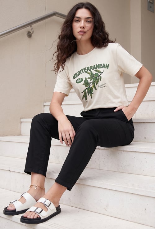 FAME FOREVER Solid Flat Front Trousers