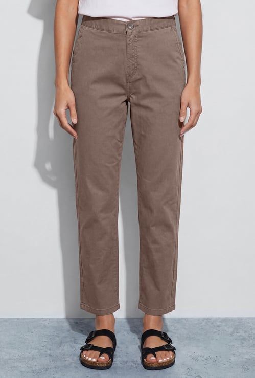 FAME FOREVER Flat Front Trousers