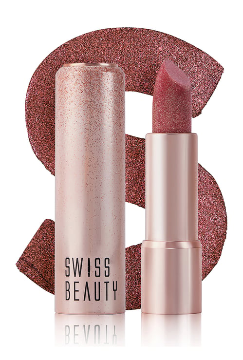 SWISS BEAUTY Glitter Bullet Lipstick - Glitz Pink - 3g