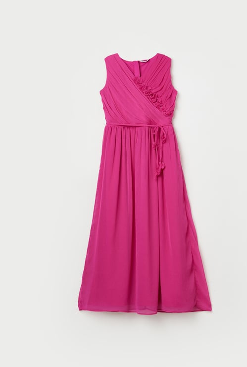 FAME FOREVER Girls Appliqued Maxi Dress