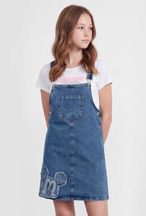 FAME FOREVER Girls Mickey Mouse Dungaree