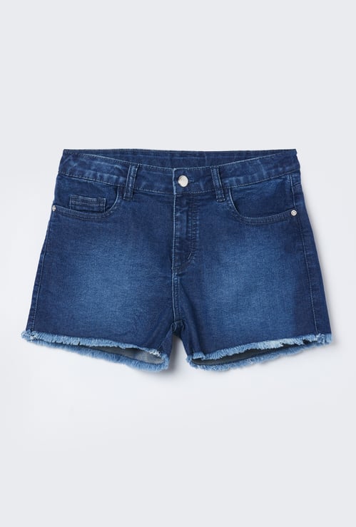 FAME FOREVER Girls Denim Shorts