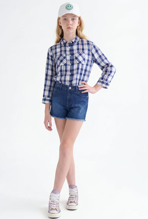 FAME FOREVER Girls Denim Shorts