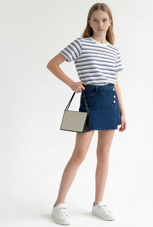 FAME FOREVER Girls Denim Skort