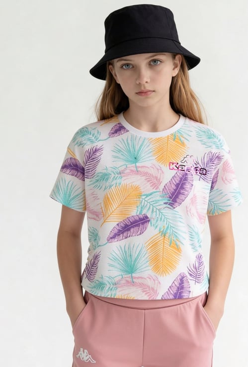 KAPPA Girls Feather Print T-shirt