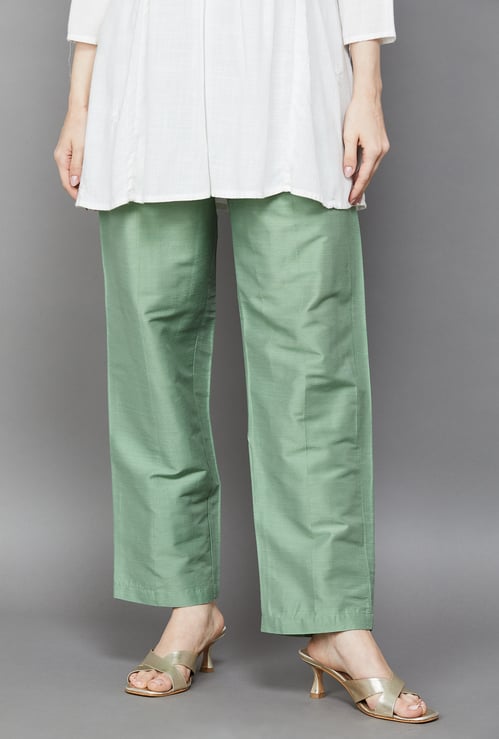SPAN Solid Straight Pants