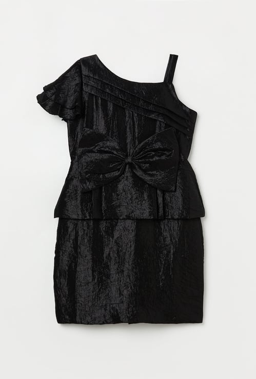 PEPPERMINT Girls Bow Detail Dress