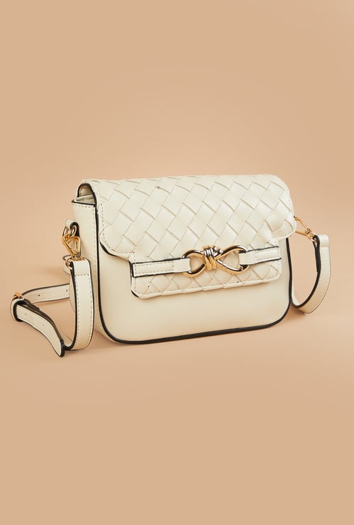 CODE Basket Weave Sling Bag