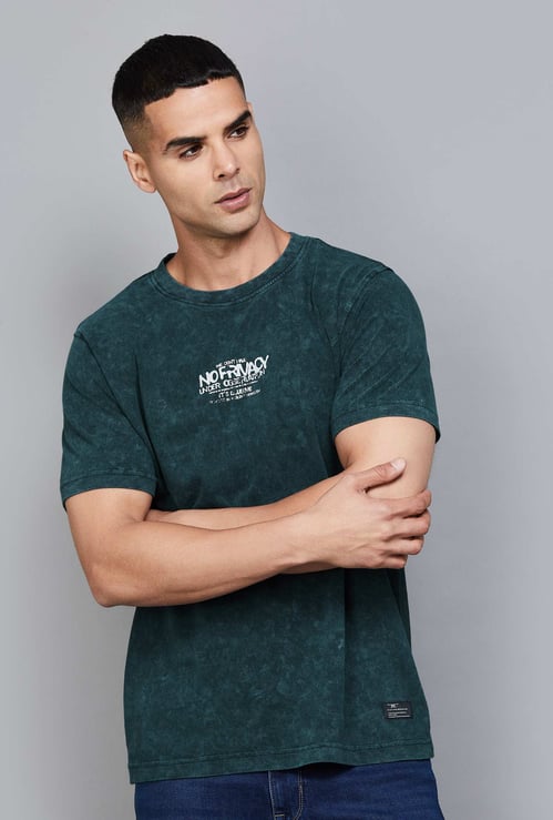 FLYING MACHINE Typographic Print Regular T-shirt