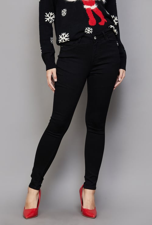 KRAUS Solid Skinny Fit Jeans