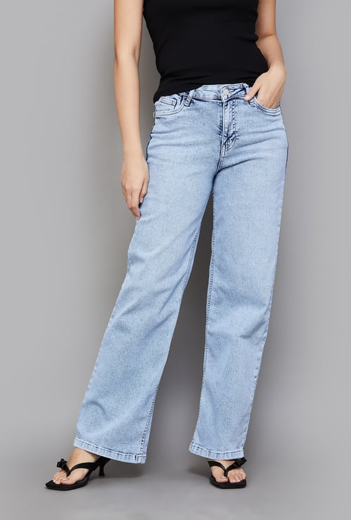 KRAUS Washed Straight Fit Jeans