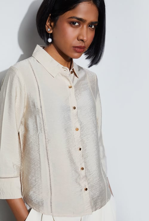 CODE CLASSIC Lace Insert Shirt