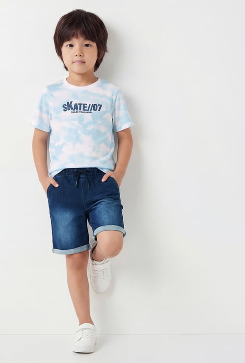 FAME FOREVER Boys Washed Regular Shorts