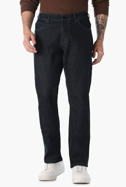 JACK & JONES Solid Regular Straight Jeans