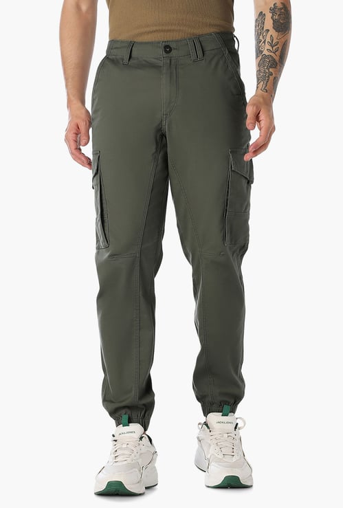 JACK & JONES Solid Regular Fit Cargos