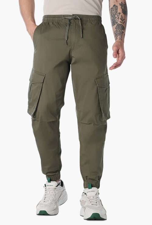 JACK & JONES Solid Regular Fit Cargos