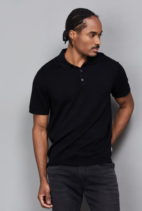 JACK & JONES Solid Polo T-shirt