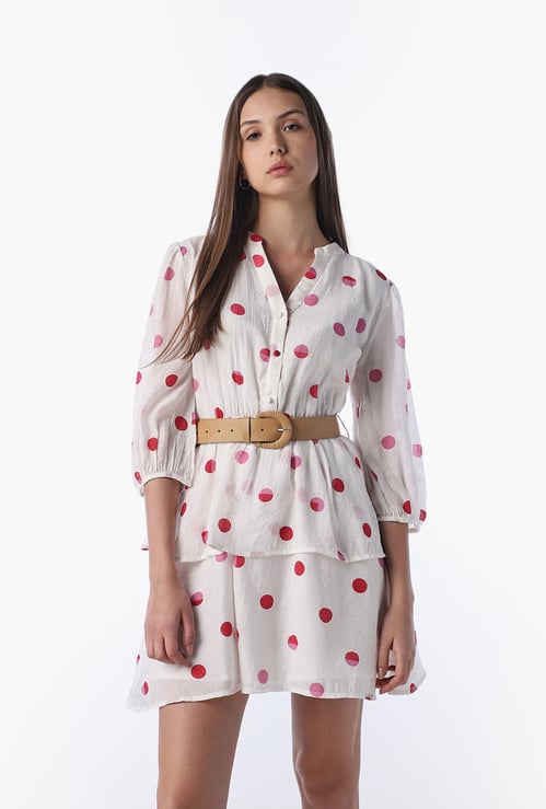 ONLY Polka-Dot Print A-line Mini Dress