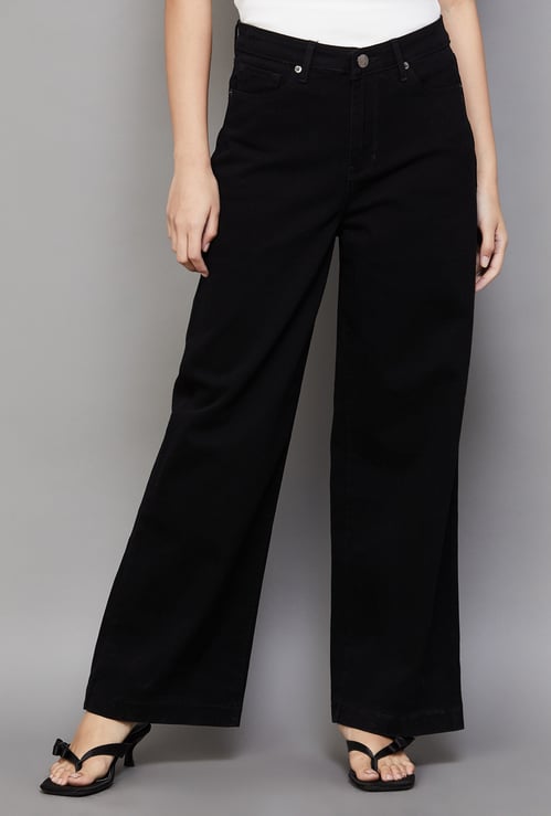 XPOSE Dark Washed Wide Leg Jeans