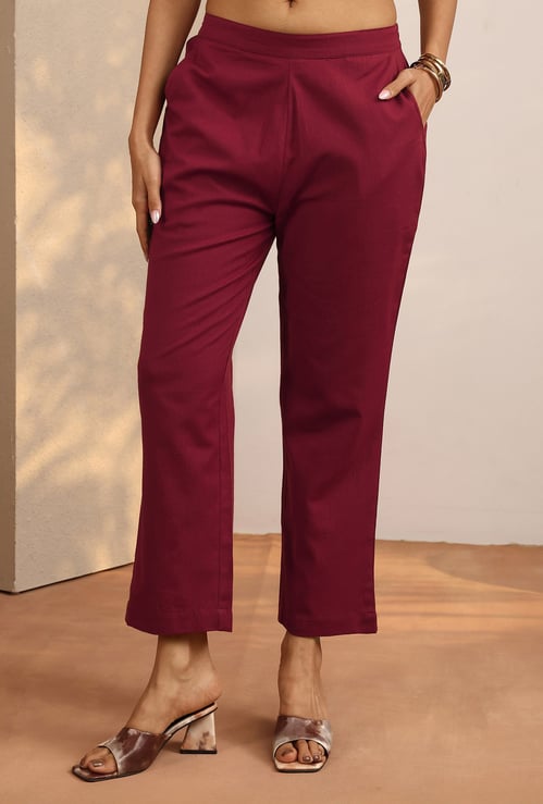 LIBAS Solid Straight Pants