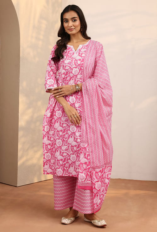 LIBAS Floral Print Kurta Set