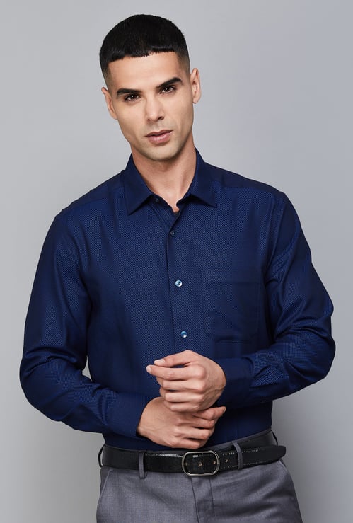 LOUIS PHILIPPE Textured Classic Fit Formal Shirt