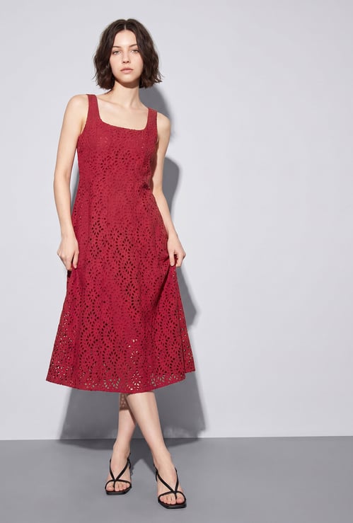 CODE Schiffli Midi Dress