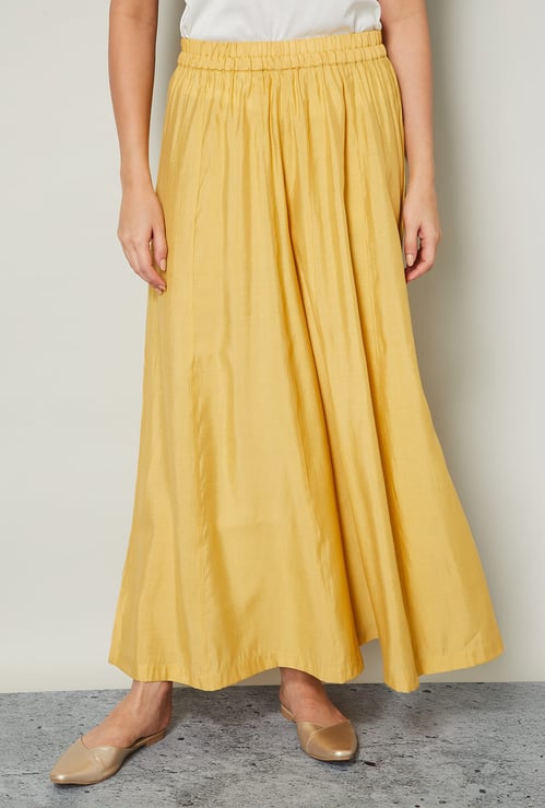 MELANGE Solid Elasticated Palazzos