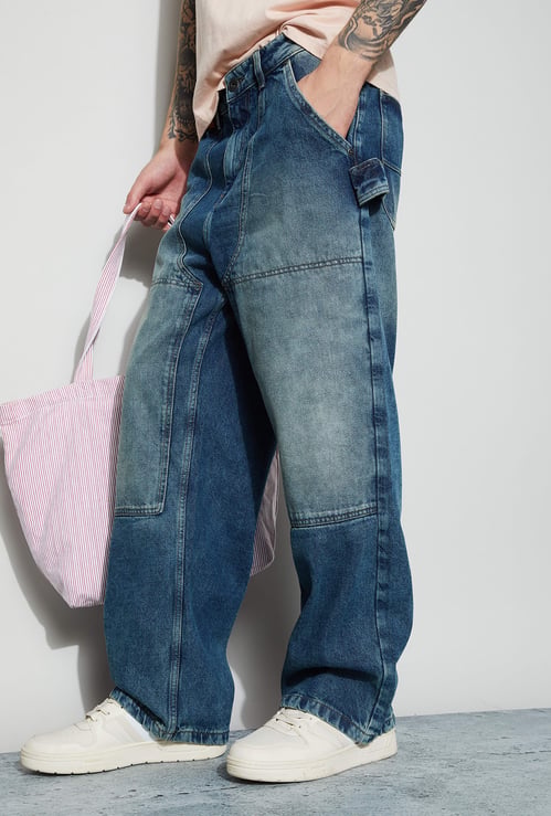 FORCA Distressed Baggy Fit Carpenter Jeans