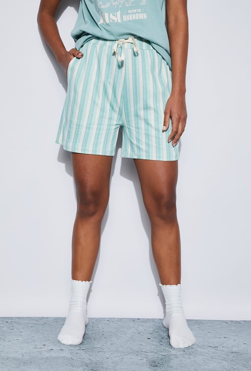 GINGER Striped Lounge Shorts