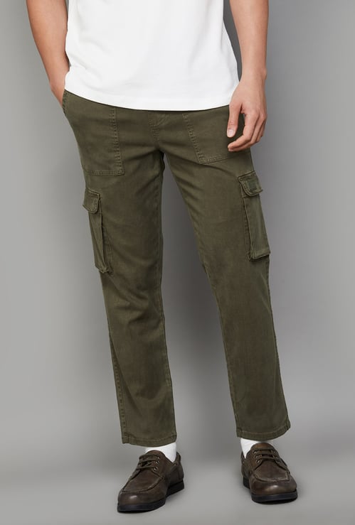 UNITED COLORS OF BENETTON Solid Relaxed Fit Cargos