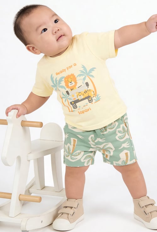 FAME FOREVER Boys Safari Graphic Print T-shirt