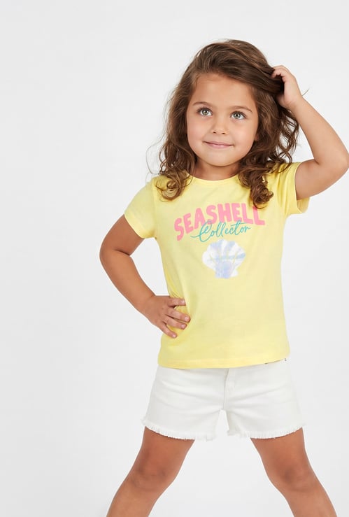 FAME FOREVER Girls Graphic Print T-shirt